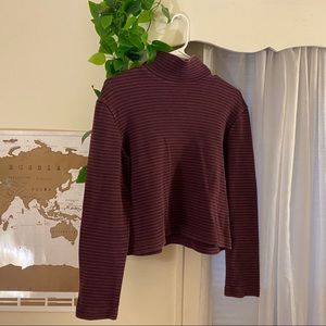 Purple Striped Turtleneck